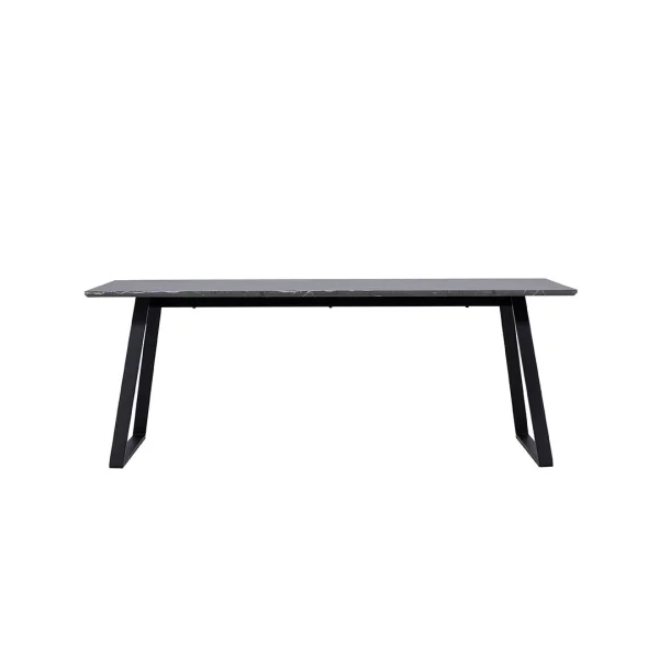 Malaga Esstisch Marmor dekor 90x200cm dunkel grau,schwarz.