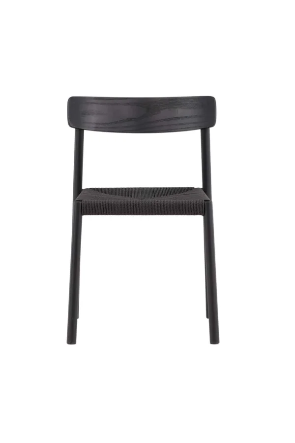 Malmön Esszimmerstuhl geflecht schwarz.