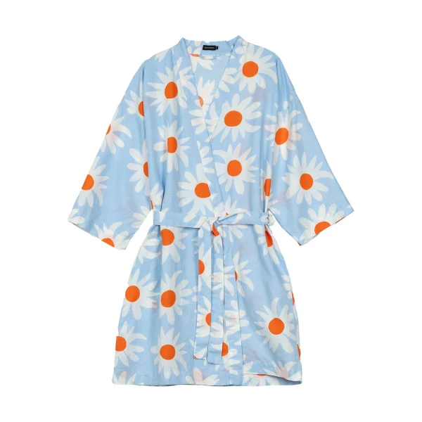 Marimekko Rakastaa ei rakasta Bademantel Orange-Off-white-light blue