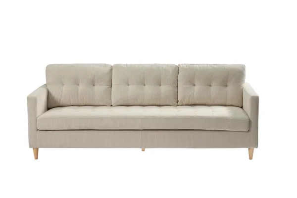 Marino Sofa 3 Personen Samt sandfarben.