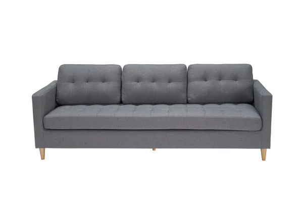 Marino Sofa 3 Personen Stoff grau.
