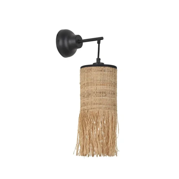 MARKET SET - Formentera Wandlampe braun Höhe 47cm Fasern