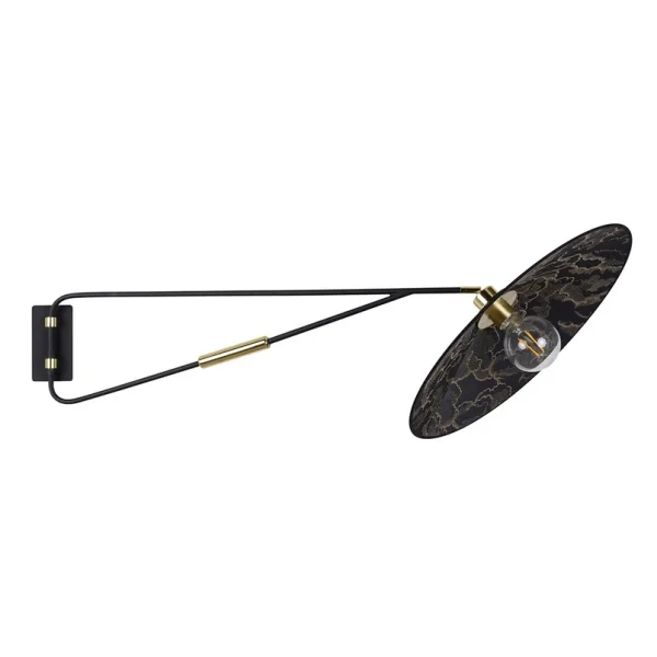 MARKET SET - Gatsby Wandlampe Arm schwenkbar schwarz