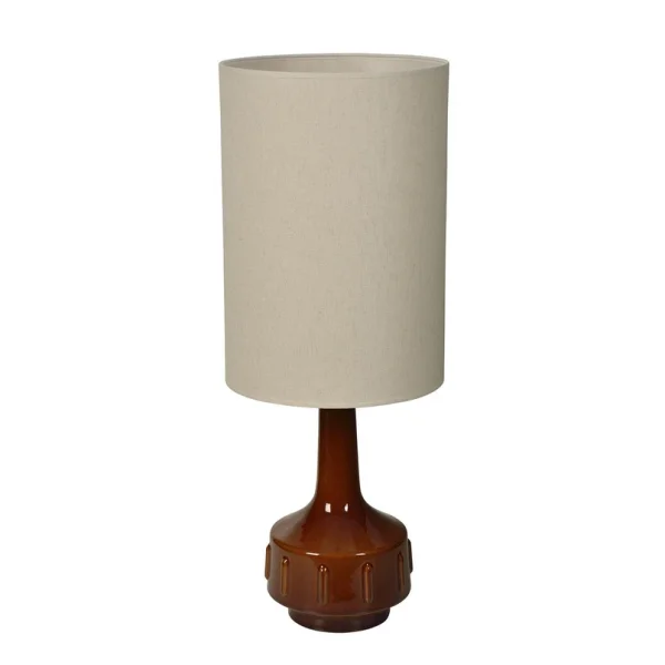 MARKET SET - Jimmy Tischlampe, braun/beige, Höhe 83 cm