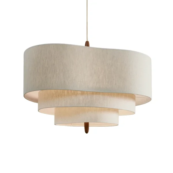 MARKET SET - Pebble Textil-Hängelampe creme Ø 78 cm