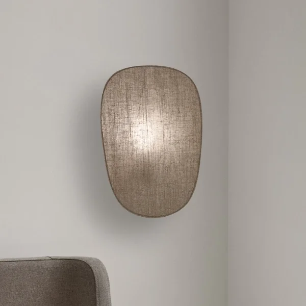 MARKET SET - Screen 70's Wandlampe Höhe 40 cm jute Textil