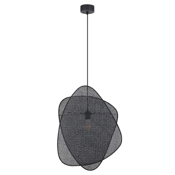 MARKET SET - Screen S Hängeleuchte, 58 cm, schwarz, Rattan