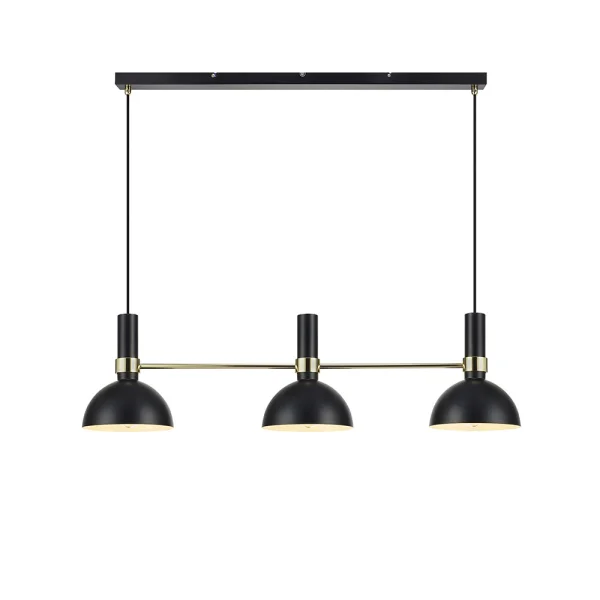 Markslöjd - Larry 3 Pendelleuchte Black/Brushed Brass