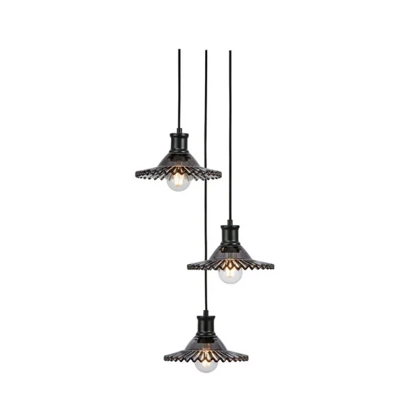 Markslöjd - Novia 3 Pendelleuchte Black/Smoke