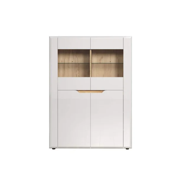 Marlon Sideboard weiß Hochglanz.