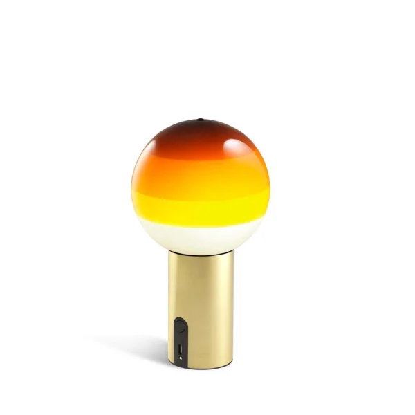 MARSET - Dipping Light Portable Tischleuchte Amber/Brushed Brass