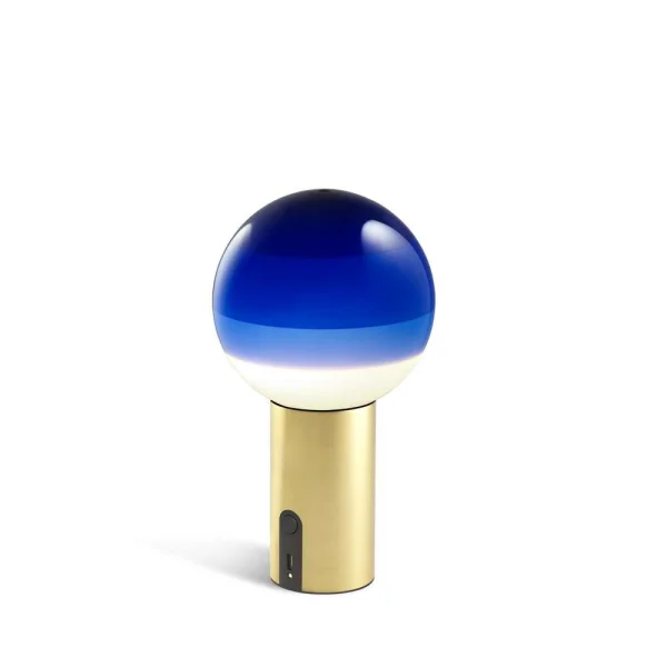 MARSET - Dipping Light Portable Tischleuchte Blue/Brushed Brass