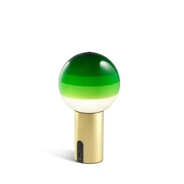 MARSET - Dipping Light Portable Tischleuchte Green/Brushed Brass