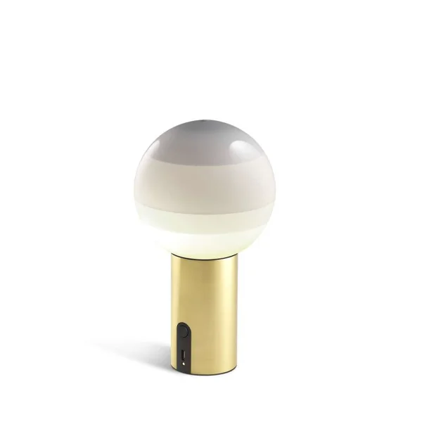 MARSET - Dipping Light Portable Tischleuchte Off-White/Brushed Brass