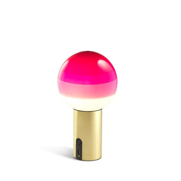 MARSET - Dipping Light Portable Tischleuchte Rosa/Brushed Brass