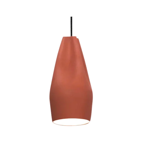 Marset - Pleat Box 13 LED Pendelleuchte Terracotta/Weiß