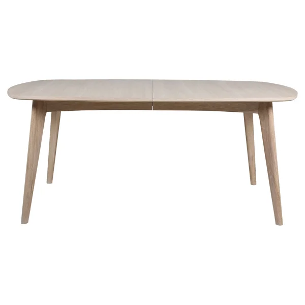 Marte Esstisch 102x180cm vorbereitet für Einlegeplatten weiß.