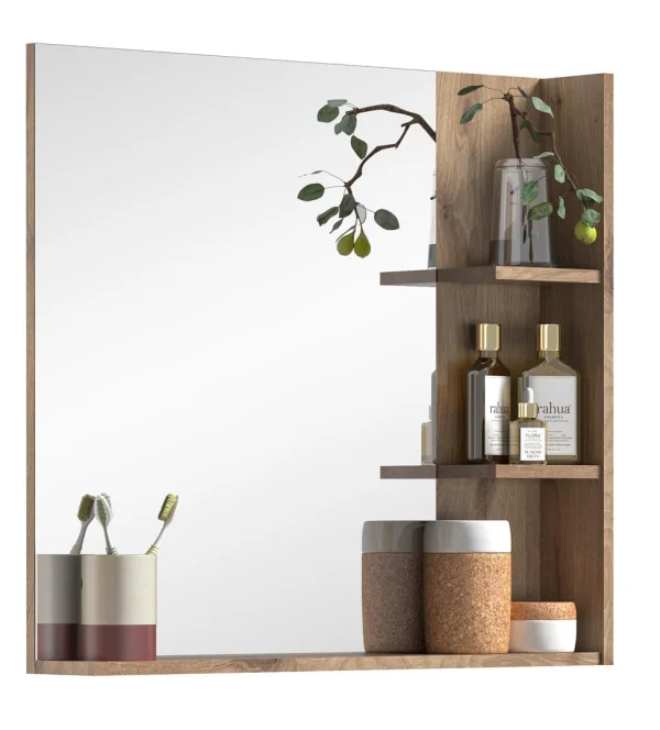 Mason Bad Spiegel 80cm 3 Ablagen Eiche dekor.