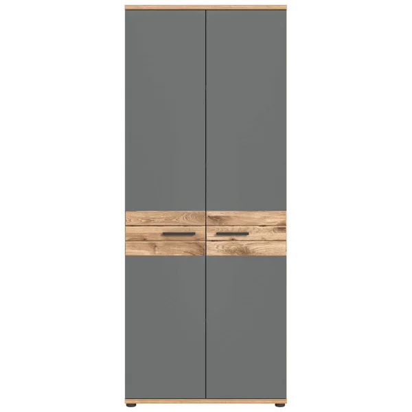 Mason Büroschrank 2 Türen grau,Eiche dekor.