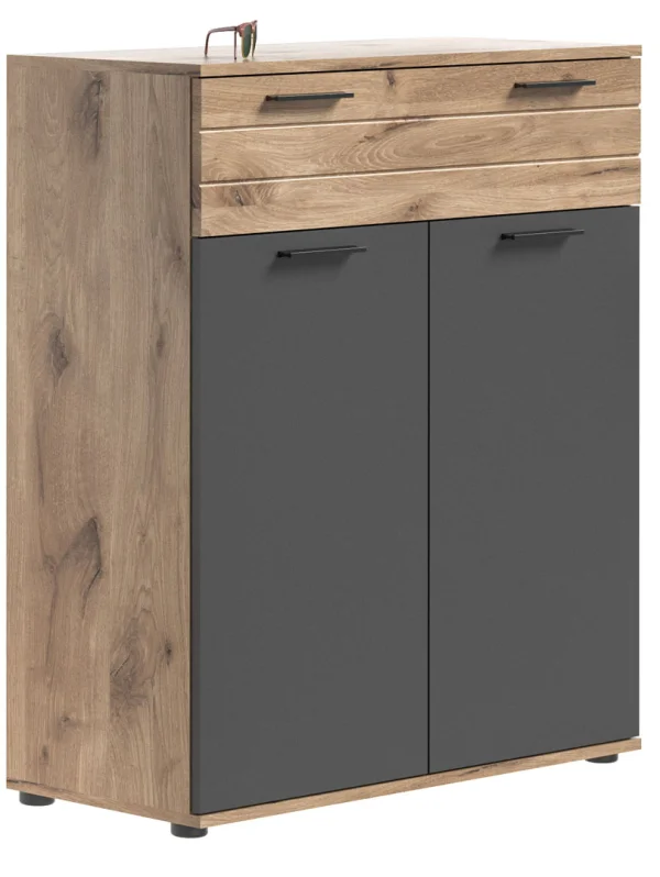 Mason Schuhschrank 2 Türen, 1 Schublade Eiche dekor.