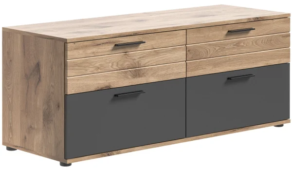 Mason TV Tisch 2 Türen, 2 Schubladen Eiche dekor.