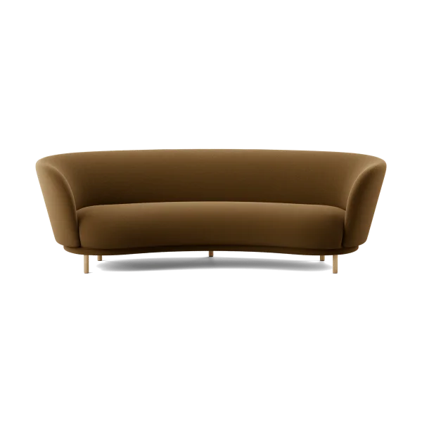 Massproductions Dandy 3-Sitzer Sofa Black oak - Kirkby Design, Spiral - 23 Monochrome