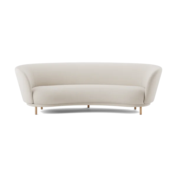 Massproductions Dandy 3-Sitzer Sofa Natural oak-Linara 05 Porridge