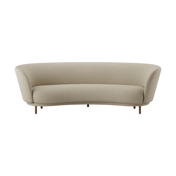 Massproductions Dandy 3-Sitzer Sofa Walnut-Ecriture 240