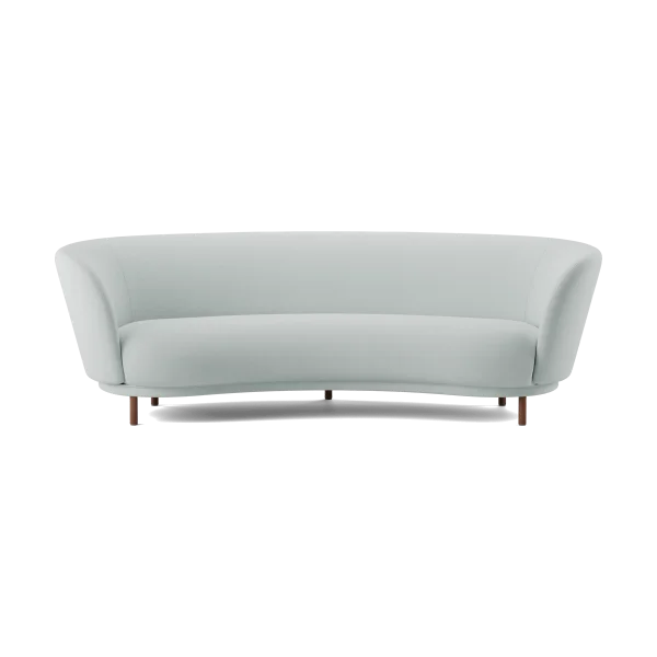 Massproductions Dandy 3-Sitzer Sofa Walnut-Linara 253 Swedish Grey