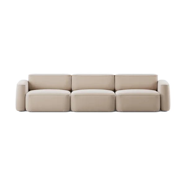 Massproductions Patch 3-Sitzer Sofa Atlantis 52 Alabaster