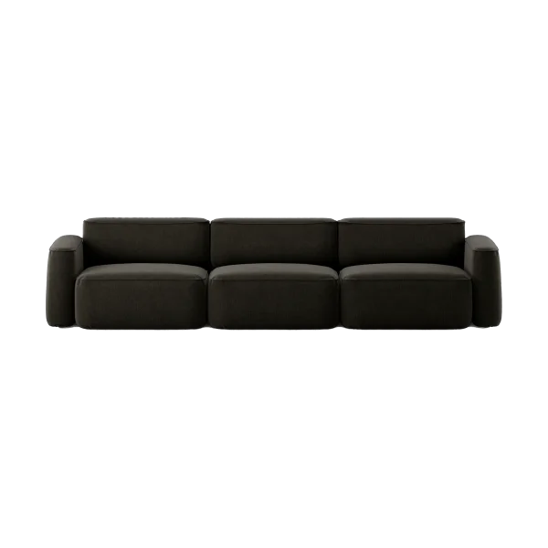 Massproductions Patch 3-Sitzer Sofa Linara 90 Espresso