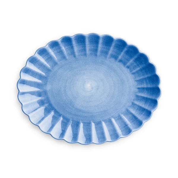 Mateus Oyster Teller 30 x 35cm Hellblau