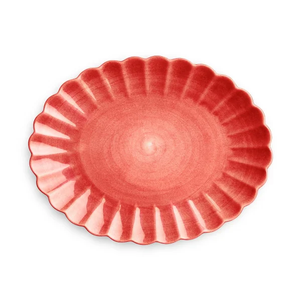 Mateus Oyster Teller 30 x 35cm Rot