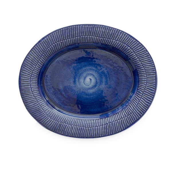 Mateus Stripes Teller 30 x 35cm Blau