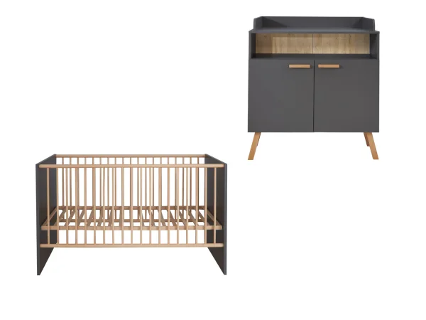 MatsBaby Babyzimmermöbel Set grau.