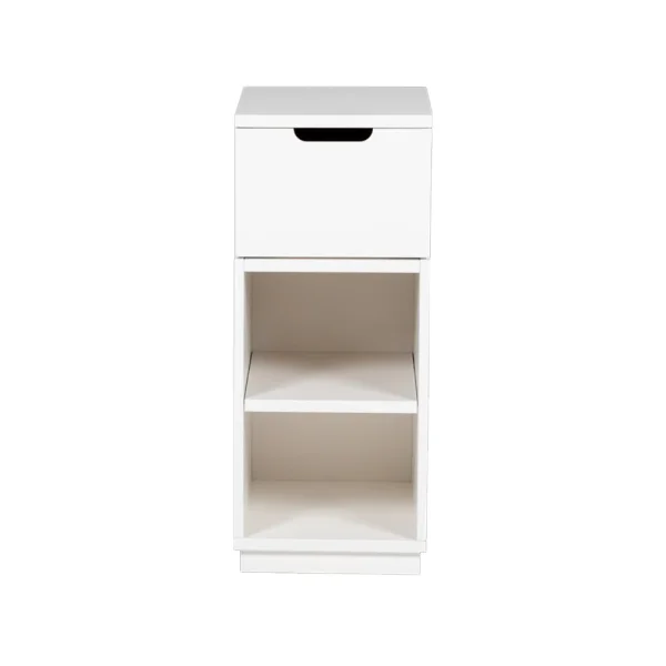 Mavis Aoko Nachttisch 72 cm 1 Schublade Weißlack