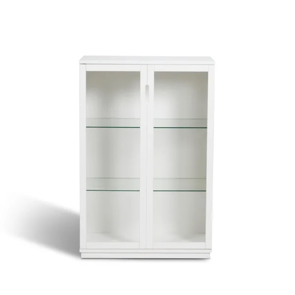 Mavis Aoko Vitrinenschrank 120 cm Weißlack
