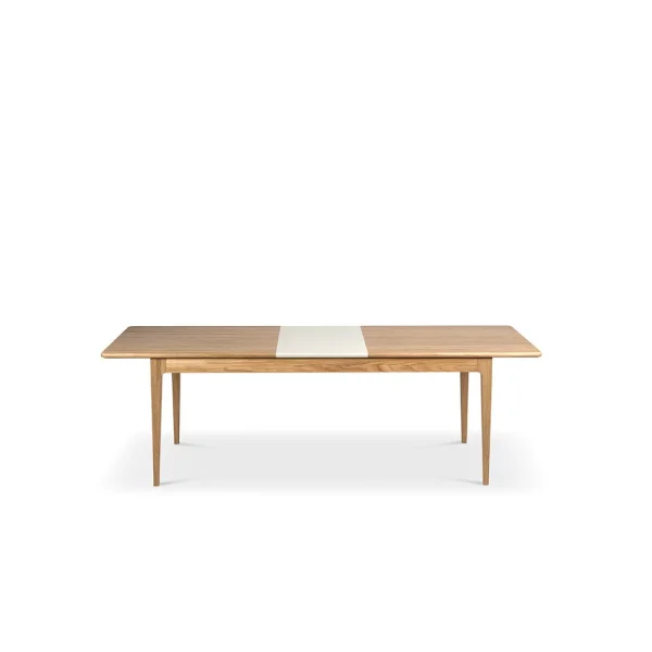 Mavis Höllviken Esstisch Eiche weißpigmentiert mattlack-1 Einlage-beige MDF á 50 cm