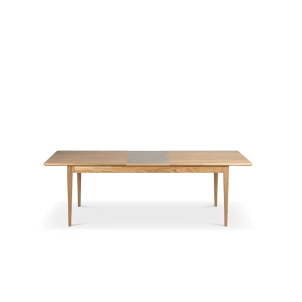 Mavis Höllviken Esstisch Eiche weißpigmentiert mattlack-1 Einlage-Kalkstein á 50 cm