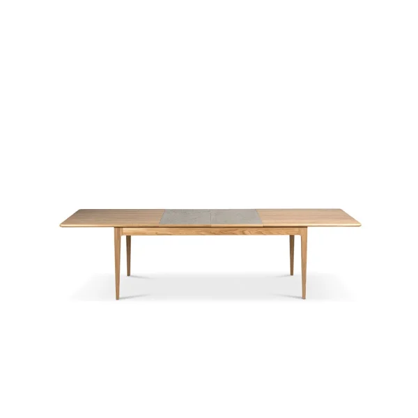 Mavis Höllviken Esstisch Eiche weißpigmentiert seidenmatt, 2-teilig, Kalkstein á 50 cm