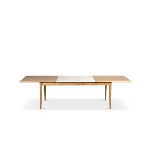 Mavis Höllviken Esstisch Eiche weißpigmentiert seidenmattlackiert, 2-teilig, beige MDF á 50 cm