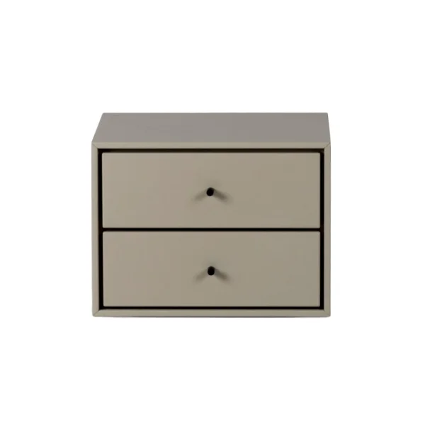 Mavis Volt Nachttisch wandhängend Beige-schwarz