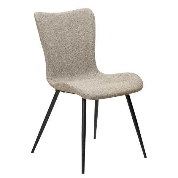 Medusa Dan-Form Esszimmerstuhl Bouclé hellbraun.