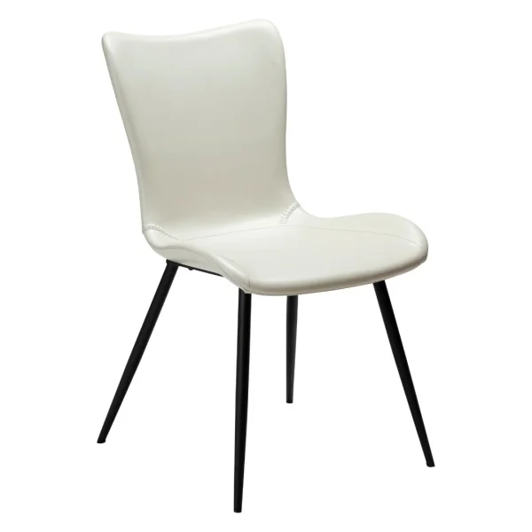 Medusa Dan-Form Esszimmerstuhl PU-Kunstleder weiß.