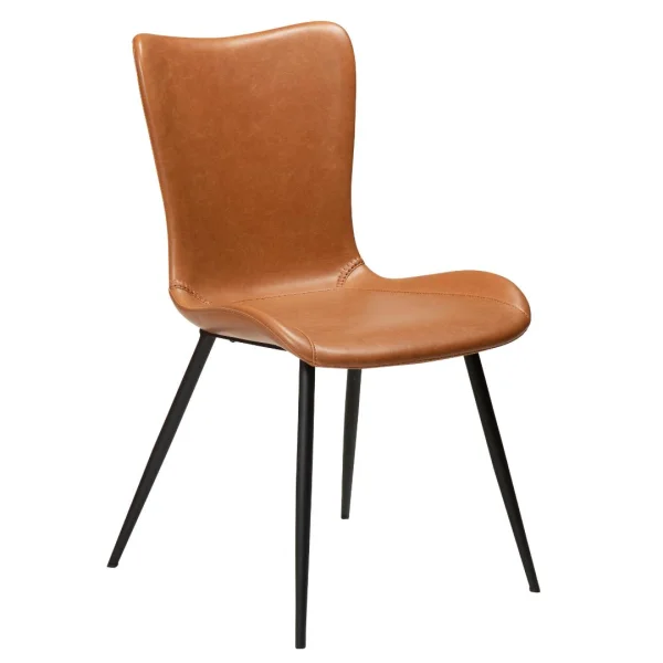 Medusa Esszimmerstuhl PU-Kunstleder hellbraun.