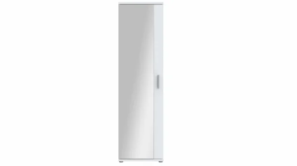 Mehrzweckschrank mit Spiegel weiß 50 x 179 cm - NET