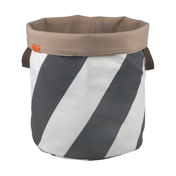 Mette Ditmer Diagonale Wäschekorb Ø40x50 cm Dark grey-off-white