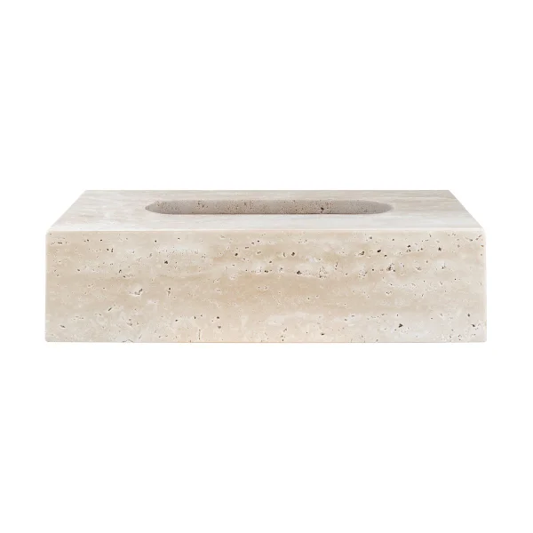 Mette Ditmer Travertin Aufbewahrungsdose 14x25,5 cm Linen
