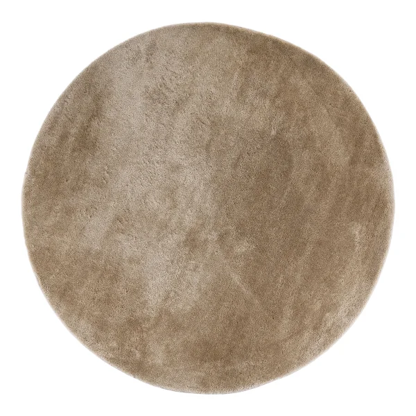Miami Teppich Ø160 cm sandfarben.