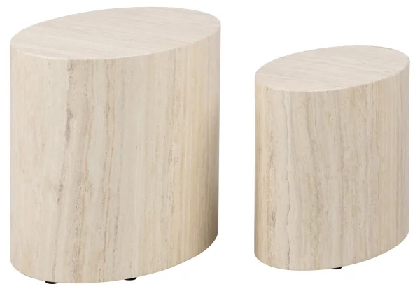 Mice Couchtisch Satz von 2 Stück beige.